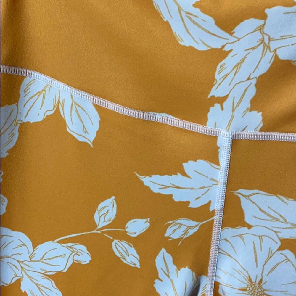 Yellow Floral Leggings - Picture 5 of 7